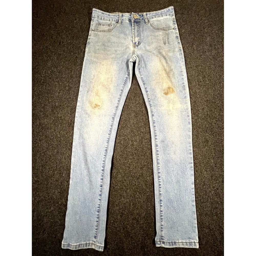 Indigo Wisdom‎ Denim Jeans Womens 30x32 Blue Stretch Mid Rise Cotton Light Wash